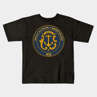 Rhode Island Coat of Arms Kids T-Shirt